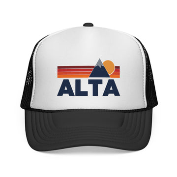 Alta, Utah Retro Mountains Trucker Hat - Vintage Style Alta Cap - 0