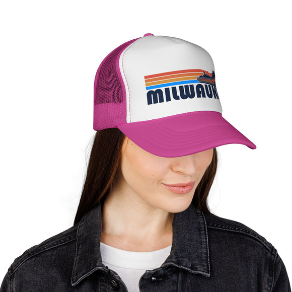 Milwaukee, Wisconsin PWC Boating Trucker Hat - Vintage Style Milwaukee Cap