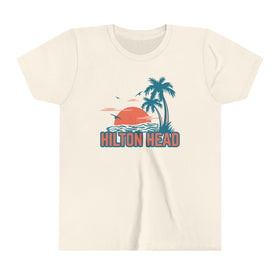 Hilton Head, South Carolina Youth Shirt - Retro Palm Tree Hilton Head Kid's T-Shirt