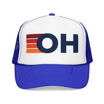 Buy red-white-royal Ohio Trucker Hat - OH retro cap