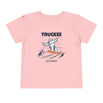 Buy pink Truckee, California Yeti Snowboard Toddler Tee