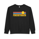 Flagler Beach, Florida Toddler Sweatshirt - Retro Sun Flagler Beach Toddler Crewneck Sweatshirt-3