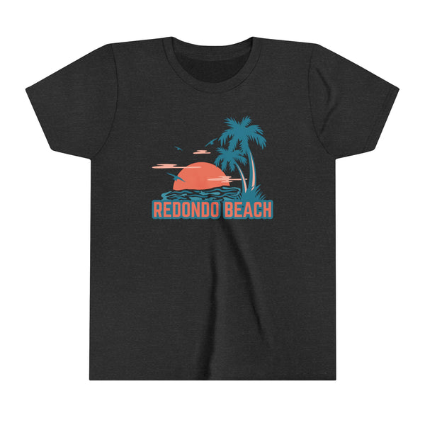Redondo Beach, California Youth Shirt - Retro Palm Tree Redondo Beach Kid's T-Shirt