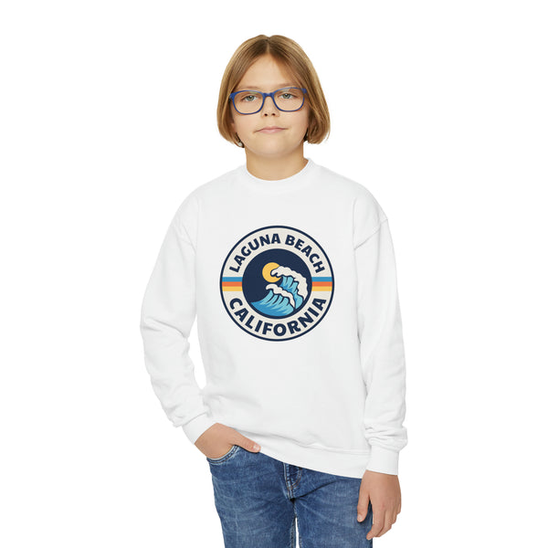 Laguna Beach, California Youth Sweatshirt - Unisex Kid's Laguna Beach Crewneck Sweatshirt