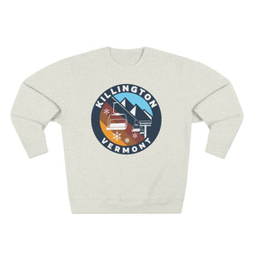 Buy oatmeal-heather Premium Killington, Vermont Mountain Ski Lift Sweatshirt