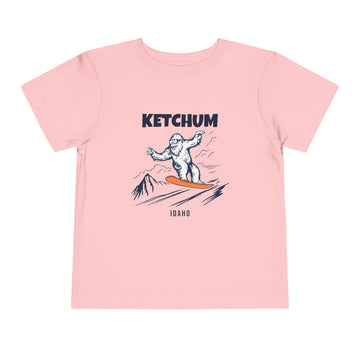Buy pink Ketchum, Idaho Yeti Snowboard Toddler Tee