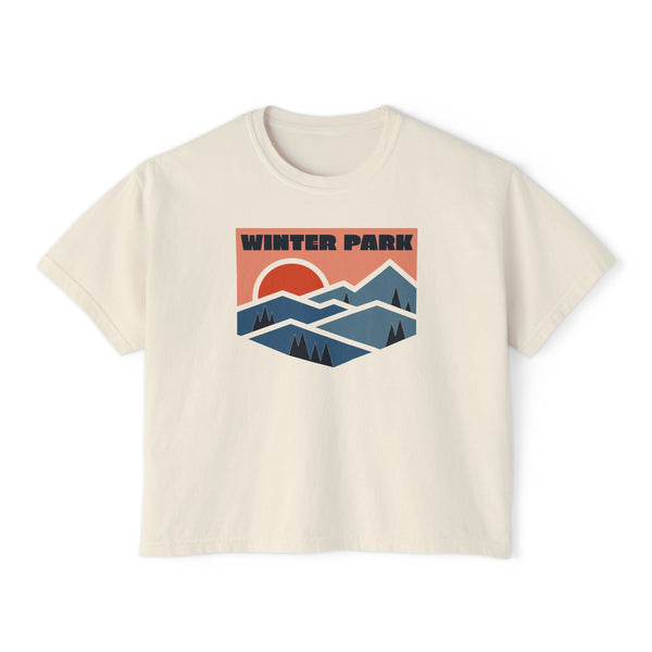 Women's Winter Park, Colorado Boxy Graphic Tee - Slightly Cropped