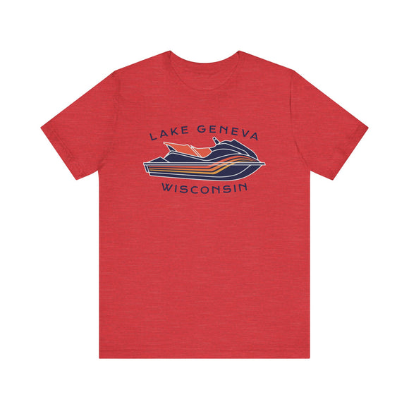 Lake Geneva, Wisconsin T Shirt - Jetski Boating Graphic Tee