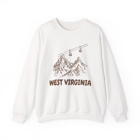West Virginia Mountain Gondola Sweatshirt, Travel Graphic