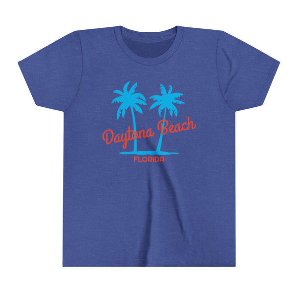 Daytona Beach, Florida Youth Shirt - Retro Palm Tree Daytona Beach Kid's T-Shirt