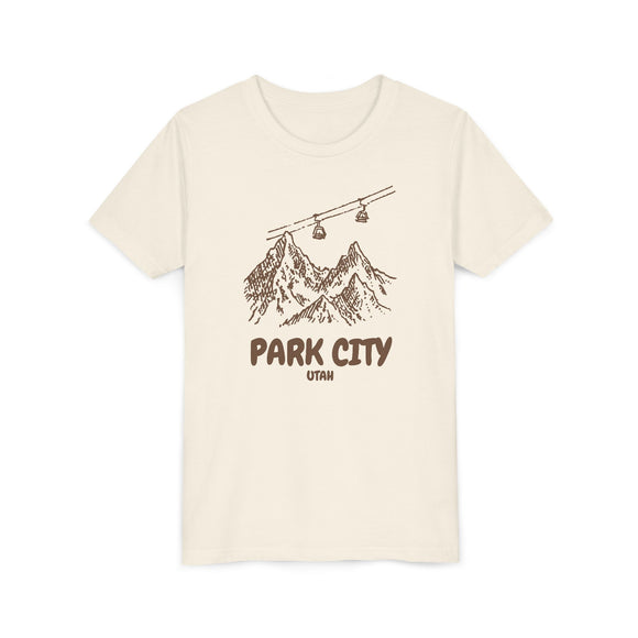Park City, Utah Youth T-Shirt — Vintage Gondola Ski Mountain Tee