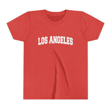 Buy heather-red Los Angeles, California Youth Graphic Tee - Kids Los Angeles T Shirt