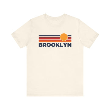 Buy natural Brooklyn, New York T-Shirt Retro Sun Ombre Unisex Tee, Vintage New York Tee, Mountain Sun Brooklyn Tee, New York Souvenir Shirt