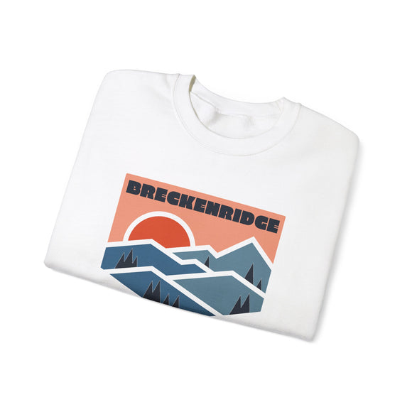 Breckenridge, Colorado Sweatshirt Retro Mountains, Breckenridge Unisex Graphic Crewneck