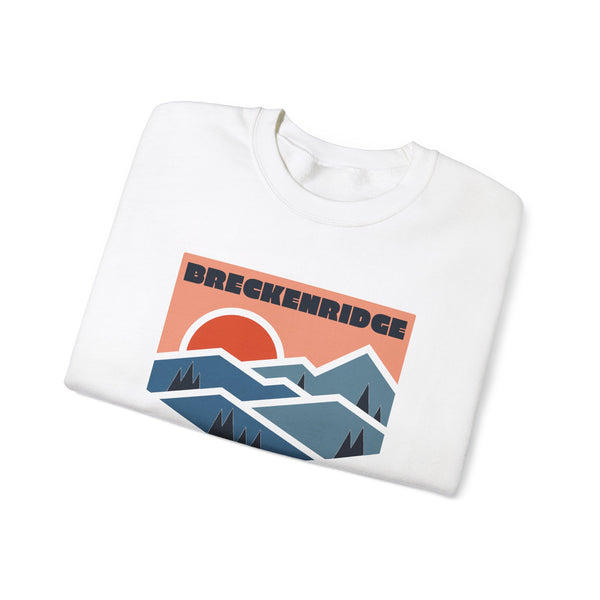 Breckenridge, Colorado Sweatshirt Retro Mountains, Breckenridge Unisex Graphic Crewneck