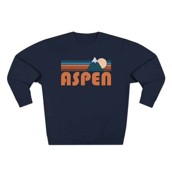 Premium Aspen, Colorado Retro Mountain Graphic Sweatshirt