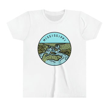 Buy white Mississippi Youth T-Shirt - Unisex Kids Mississippi Shirt