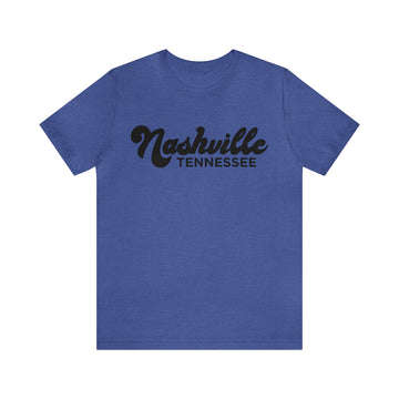 Buy heather-true-royal Nashville, Tennessee T-Shirt - Retro Unisex Nashville Shirt