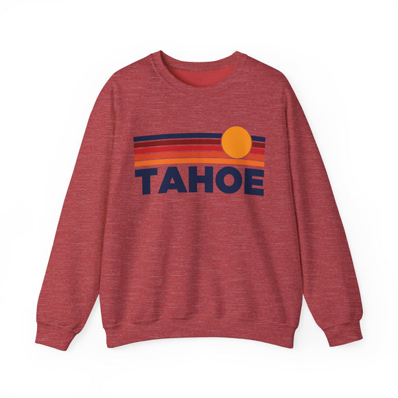Lake Tahoe, California Sweatshirt Retro Sun Unisex - Lake Tahoe Vintage Inspired Warm Pullover Jumper