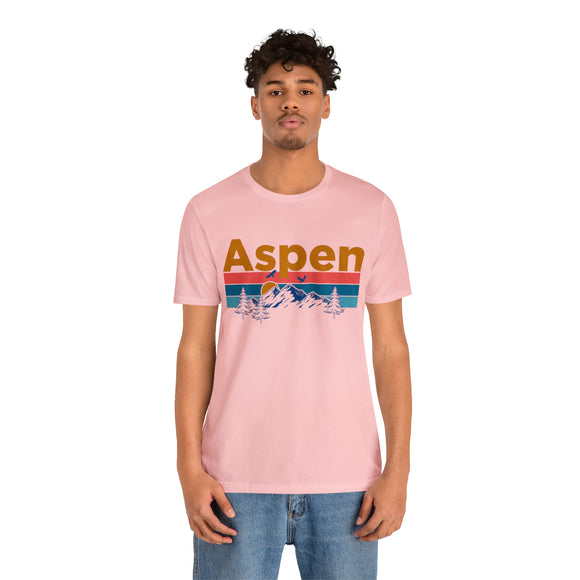 Aspen, Colorado Shirt - Mountain Sunset Unisex Aspen T-Shirt