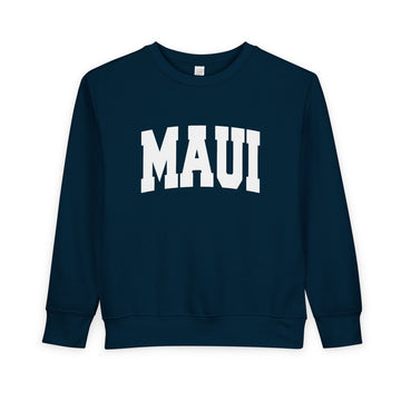 Buy navy Maui, Hawaii Sweatshirt - Maui Toddler Crewneck Sweatshirt