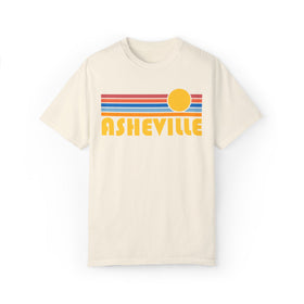 Asheville, North Carolina Graphic Tee, Comfort Colors Retro Unisex Asheville T shirt - 0
