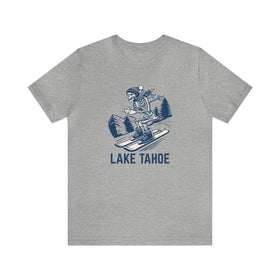 Lake Tahoe, California T-Shirt - Skeleton Skier Unisex Lake Tahoe Shirt
