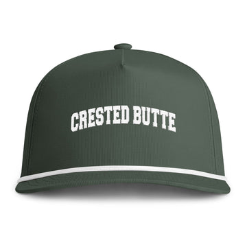 Buy moss Crested Butte, Colorado Embroidered Rope Hat - Vintage Sunwashed Rope Cap, Comfort Colors