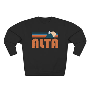 Buy black Premium Alta, Utah Retro Mountain Graphic Sweatshirt