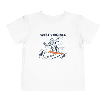 West Virginia Yeti Snowboard Toddler Tee - 0