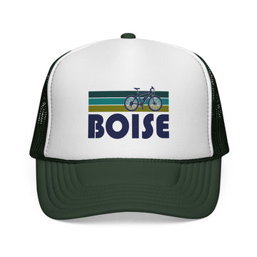 Buy dark-green Boise, Idaho Retro Bike Trucker Hat - Vintage Style Boise Cap
