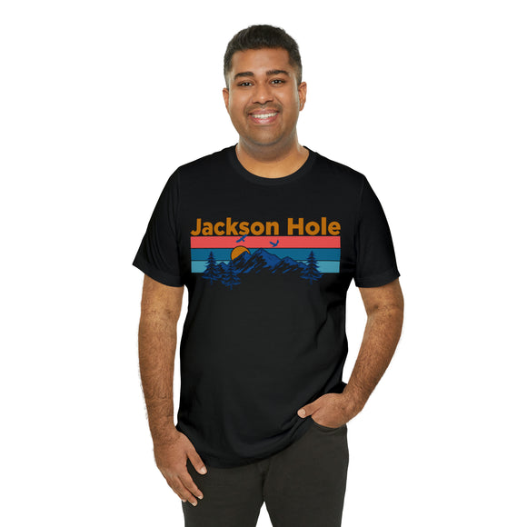 Jackson Hole, Wyoming Shirt - Mountain Sunset Unisex Jackson Hole T-Shirt