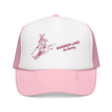 Buy light-pink-white Mammoth Lakes, California Ski Bunny Foam Trucker Hat