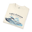 Lake Geneva, Wisconsin T-Shirt, Comfort Colors 100% Cotton Wakeboard Boat Tee-10