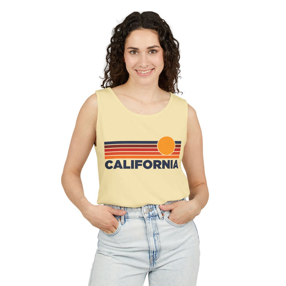 California Retro Sunstripe Tank Top | Comfort Colors - 100% Cotton