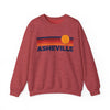 Asheville, North Carolina Sweatshirt Retro Sun Unisex - Asheville Vintage Inspired Warm Pullover Jumper