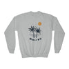 Malibu, California Youth Sweatshirt - Unisex Kid's Malibu Crewneck Sweatshirt