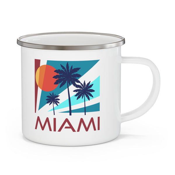 Miami, Florida Camp Mug - Retro Enamel Campfire Miami Mug