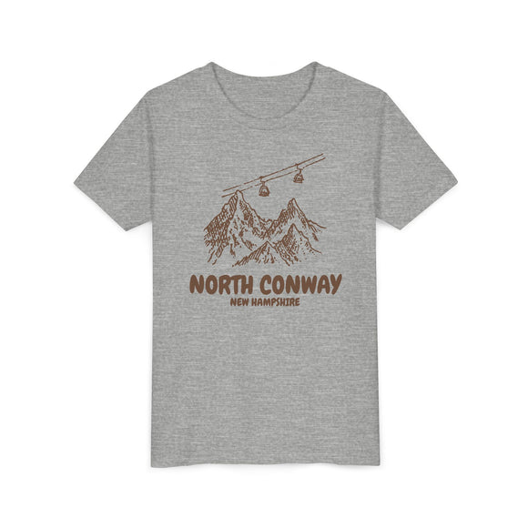 North Conway, New Hampshire Youth T-Shirt — Vintage Gondola Ski Mountain Tee