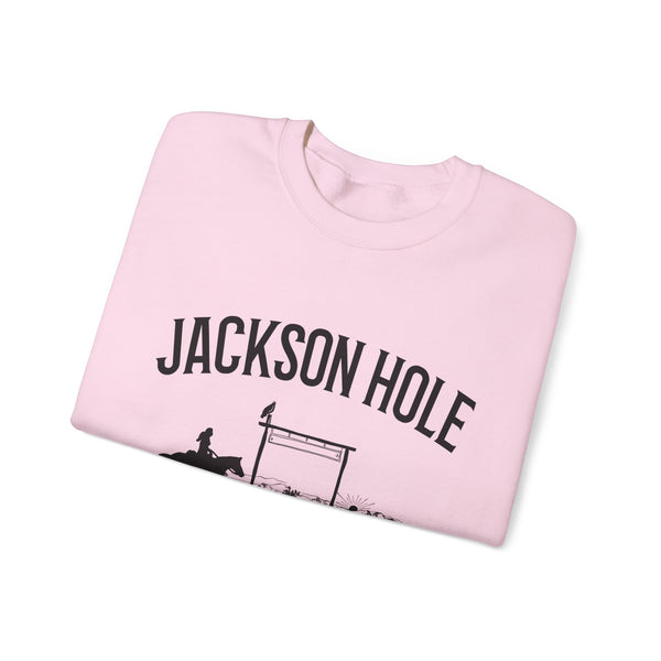 Jackson Hole, Wyoming Sweatshirt - Mountain Cowgirl Graphic Crewneck