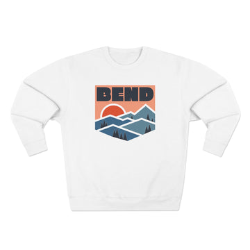 Premium Bend, Oregon Mountain Graphic Sweatshirt