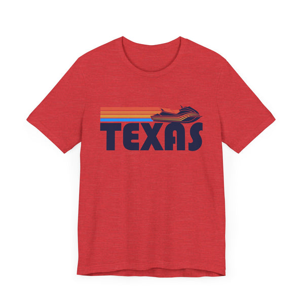 Texas T Shirt - Retro Jetski PWC Graphic Texas Tee