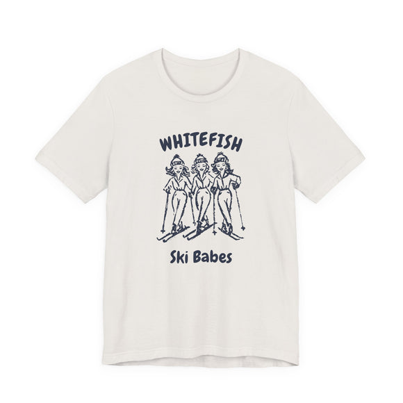 Whitefish, Montana Ski Babes T‑Shirt — Retro Skiing Graphic Tee