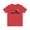 Retro Aspen, Colorado T-shirt, Mountain Tee, Vintage Aspen Unisex Jersey Shirt, Outdoor Hiking Apparel