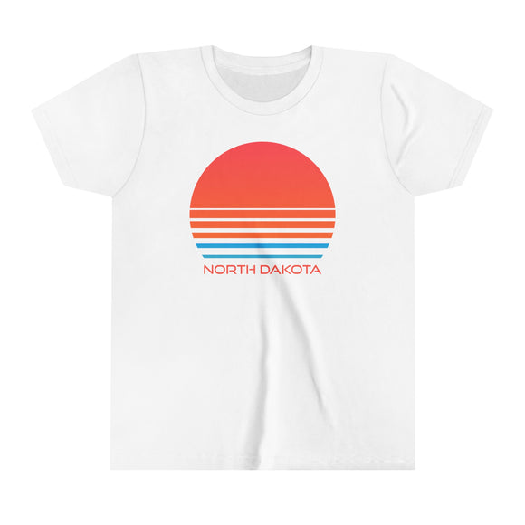 North Dakota Youth Shirt - Retro 80s North Dakota Kid's T-Shirt