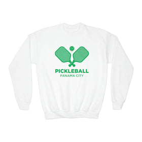 Panama City, Florida Youth Sweatshirt - Pickleball Unisex Kid's Panama City Crewneck Sweatshirt