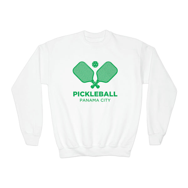 Panama City, Florida Youth Sweatshirt - Pickleball Unisex Kid's Panama City Crewneck Sweatshirt