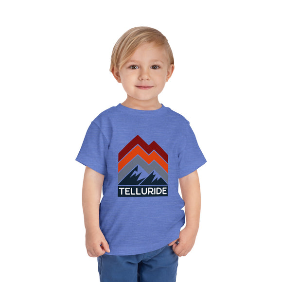 Telluride, Colorado Toddler T-Shirt - Retro Palm Tree Toddler Telluride Shirt