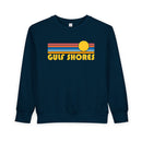 Gulf Shores, Alabama Toddler Sweatshirt - Retro Sun Gulf Shores Toddler Crewneck Sweatshirt-4