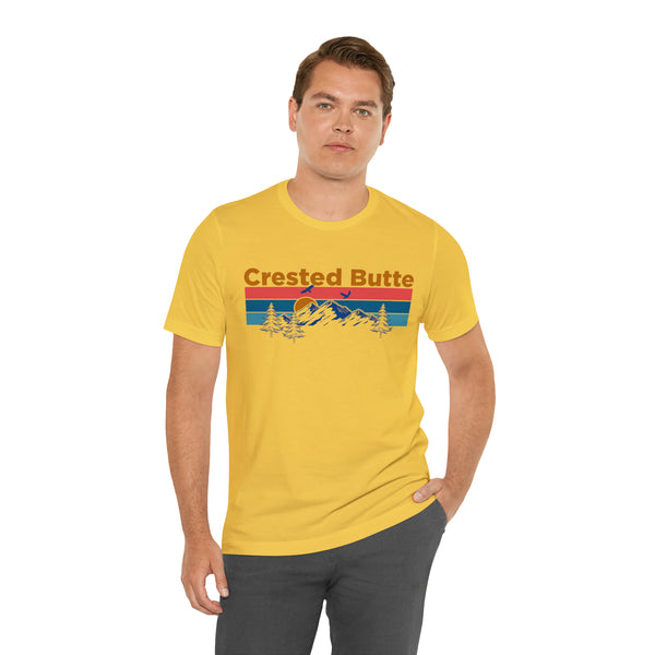 Crested Butte, Colorado Shirt - Mountain Sunset Unisex Crested Butte T-Shirt
